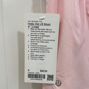 NWT - Hotty Hot 4in Shorts - Size 8 - Strawberry Milkshake